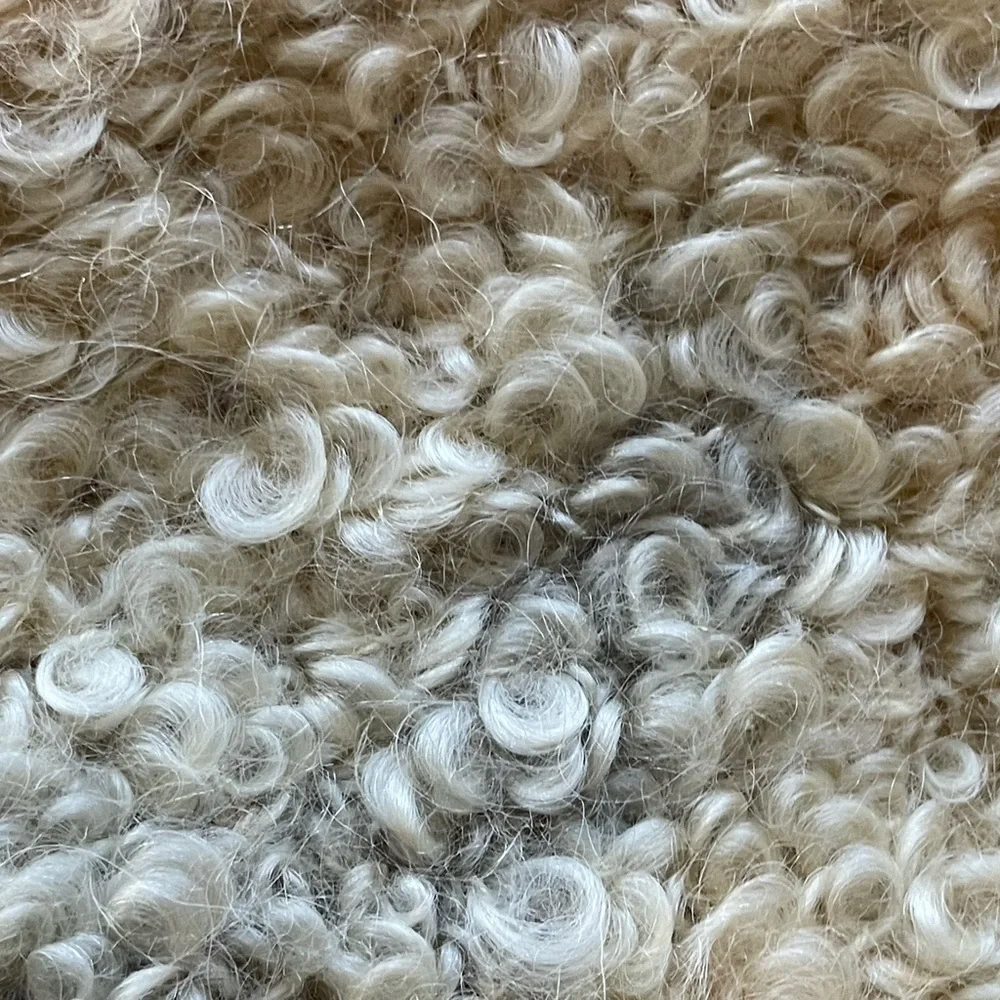 RARE! VINTAGE CURLY LAMB WOOL GLOVES
